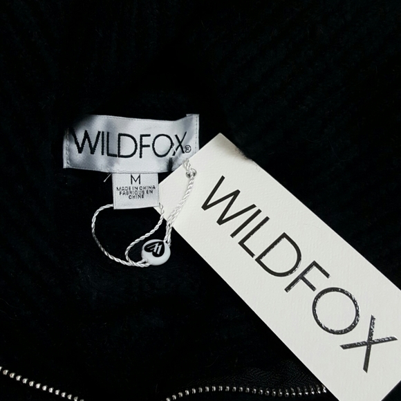 Wildfox True black sceptor sweater knit pullover women size M New - Picture 8 of 8
